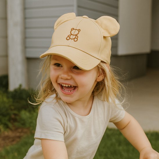 casquette bebe ourson ultrasoft caramel