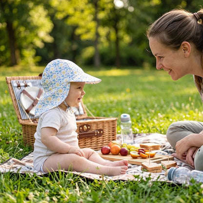 Casquette cache nuque bebe plaisir d'été fleur