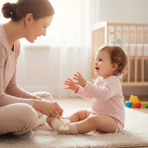chaussettes bébé fille boucles coquette couleur beige