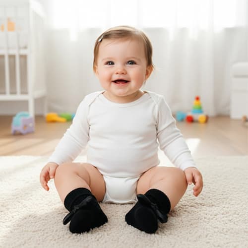 chaussettes bébé fille coquettes couleur noir
