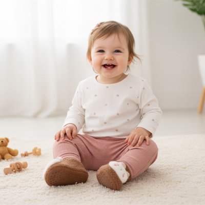 chausson bebe lapereau mignon marron