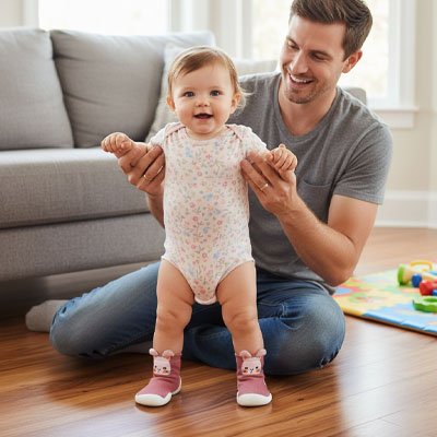 chaussure souple bebe animaux forêt lapin