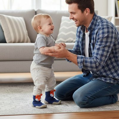 chaussure souple bebe animaux forêt renard