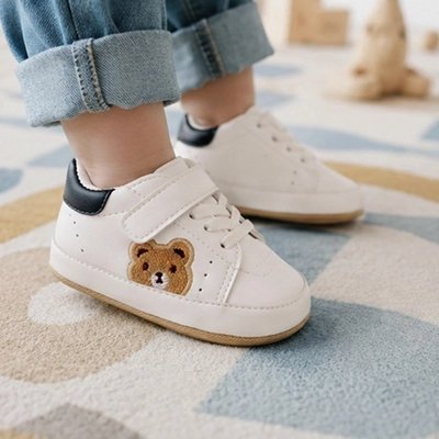 Chaussures bebe premier pas ourson lovely noir