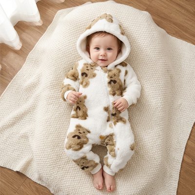 combinaison bébé hiver ourson délicat 6-9 mois