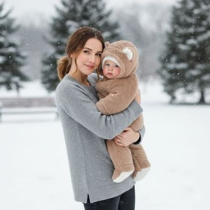 combinaison hiver pour bebe petit ange couleur marron
