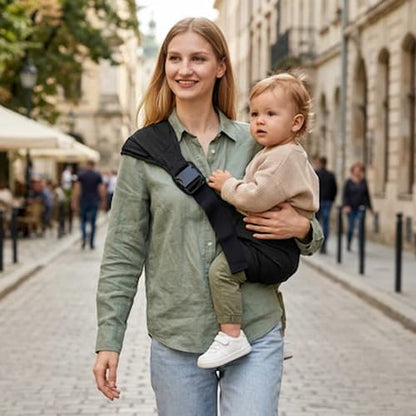 écharpe porte bebe doux confort couleur noir