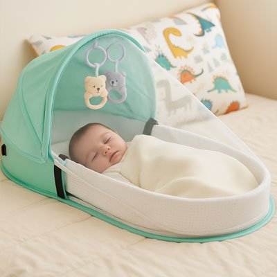 Lit bebe de voyage compact vert