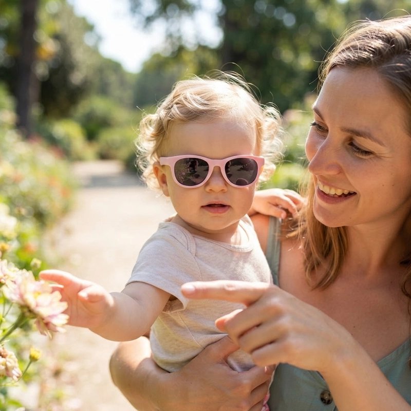 lunettes de soleil bebe protekto rose