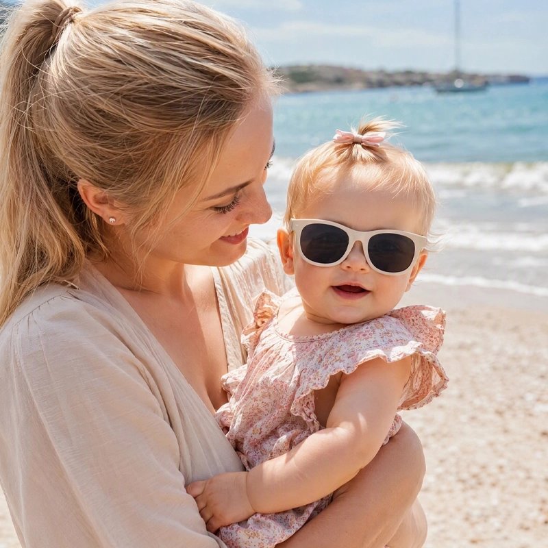 lunettes de soleil bebe souplex beige