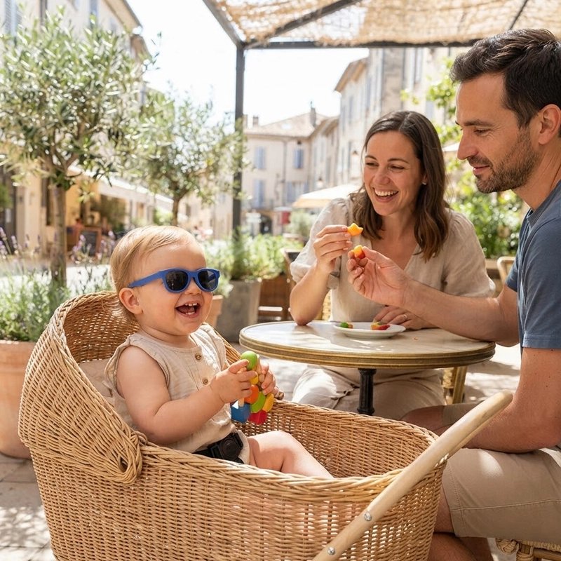 lunettes de soleil bebe souplex bleue
