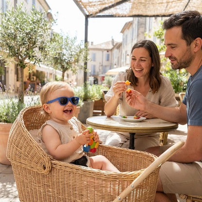 lunettes de soleil bebe souplex bleue