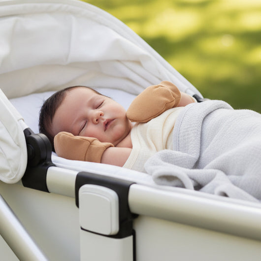 moufles bébé délicates marron