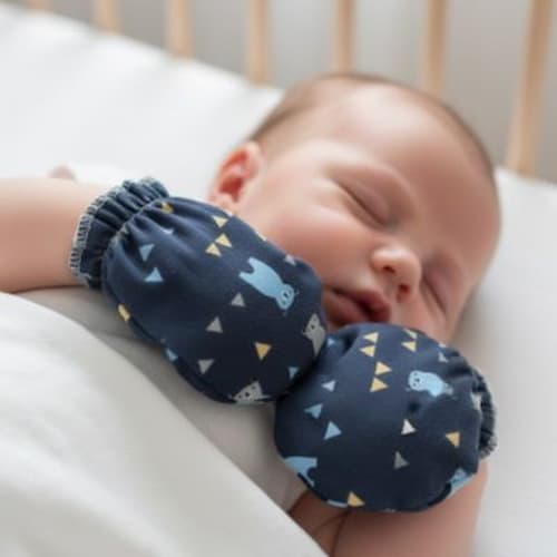 moufles bebe douce caresse couleur bleu