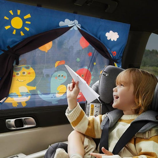 Pare-soleil-voiture-bébé-protection-UV-dinosaure