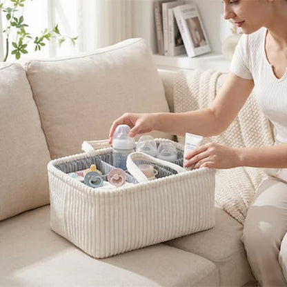 panier rangement bébé modulable couleur blanc