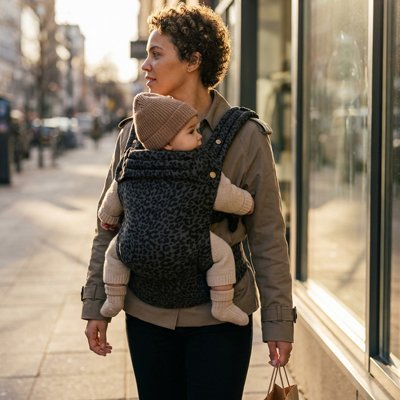 Porte bebe  ergonomique chouchou gris