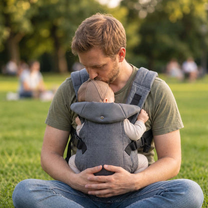 Porte bebe kangourou softness gris clair