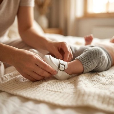 premier pas bebe chaussure équilibre  blanc