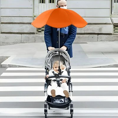 Ombrelles-pour-poussette-protection-universelle-rouge