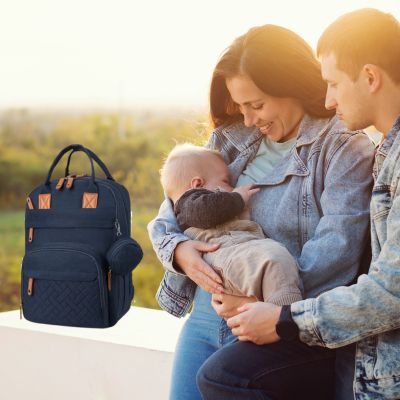 Sac-à-dos-à-langer-multifonction-bleu-foncé