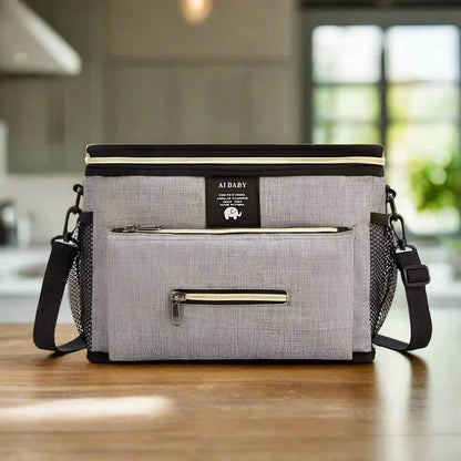 Sac-à-Langer-BabyTravel™-gris-polyvalent