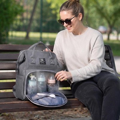 sac a langer sac a dos liberté travel gris