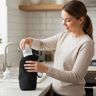 Sac isotherme biberon polyvalent noir
