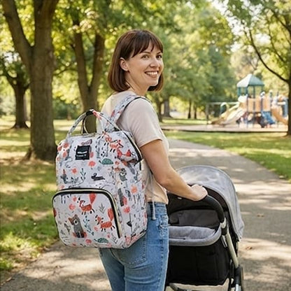 sac a dos a langer bebe forêt viva couleur bleu