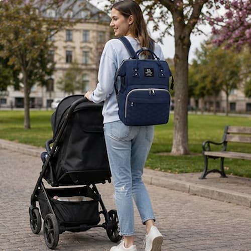 sac a langer sac a dos liberté travel couleur bleu