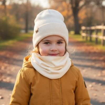 tour de cou enfant ultra-doux blanc