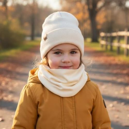 tour de cou enfant ultra-doux couleur blanc
