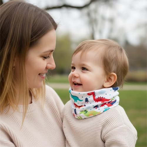tour de cou enfant coloris joyeux motif dinosaure
