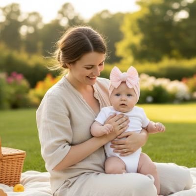 turban bebe fille coquet rose
